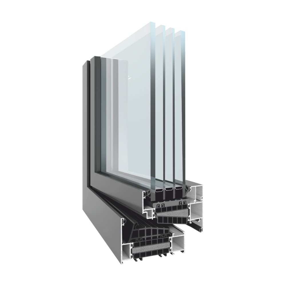 Aluminium window system Yawal TM 102HI profile