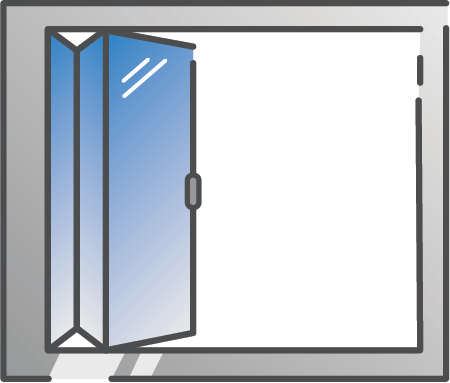 bi fold door icon