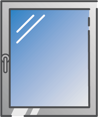 Aluminium window icon