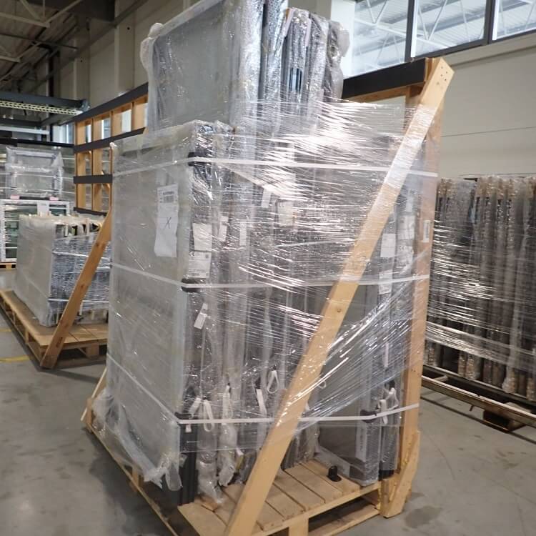 wooden stand transport-of-historical-windows-from-Europe-to-the-US