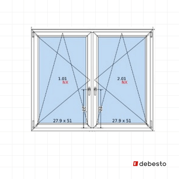 uPVC windows price for double tilt and turn
