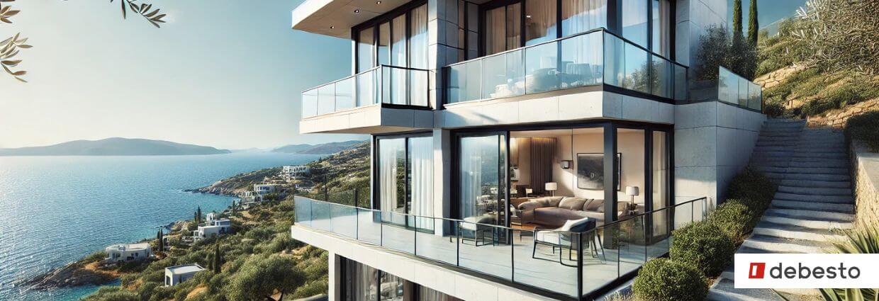 Luxury aluminum windows in Greece - debesto