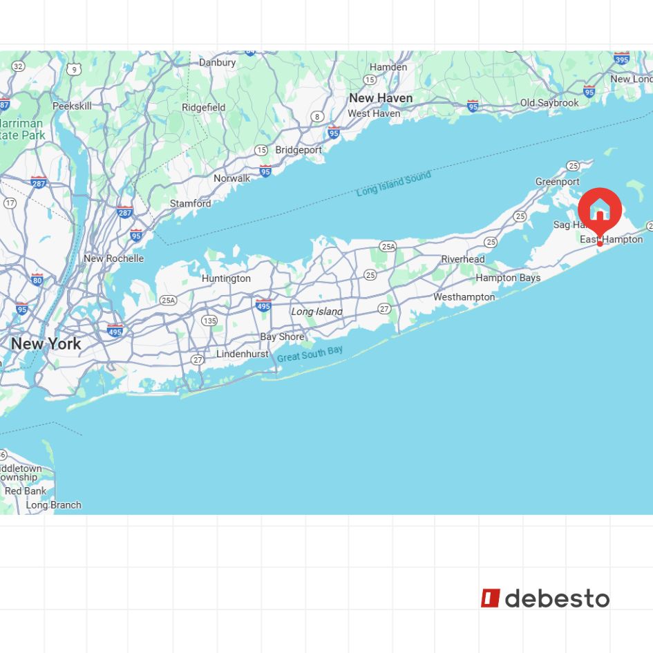 case study east hampton spec home location map